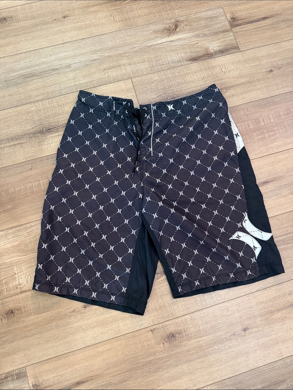 Hurley Black Patterned Men's Board Shorts